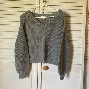 Nordstrom BP Chunky Balloon Sleeve V Neck Sweater